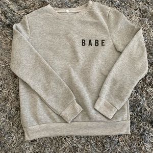 Grey BABE sweatshirt